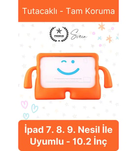 Dayanıklı Apple İpad 7. 8. 9. Nesil 10.2 İnç Uyumlu Çocuk İçin Ayaklı Tablet Kılıfı Koruyucu Silikon