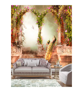 Dreamwall Cennet Kuşu Desenli  Ses Yalıtımlı Sağlıklı Tekstil Duvar Kağıdı (Çok Renkli)