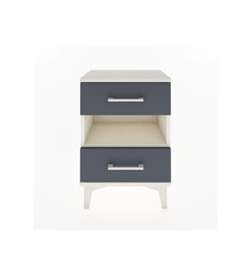 Arges Komodin Tek Raflı 2 Çekmeceli 44x30x64 Aytaşı-Antrasit