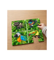 Safari Hayvanları Tasarımlı 24 Parça Ahşap Çocuk Puzzle MPK1221