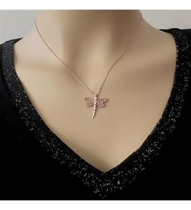 Rose Kaplama Yusufcuk Gümüş kolye (Karışık)
