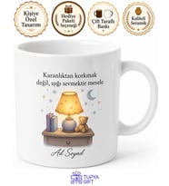Karanlık Korkusu Olanlara Gece Lambası Işığında Uyuyanlar Kupa Bardak Hediye