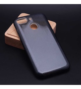 General Mobile 8 Go Kılıf Simli Parlak Shining Kapak (Siyah)