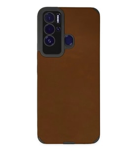 Newface Tecno Pova Neo Kılıf Loop Deri Silikon - Kahverengi