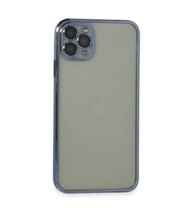 Apple iPhone 11 Pro Max Kılıf Razer Lensli Silikon - Açık Mavi