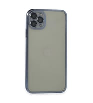 Apple iPhone 11 Pro Max Kılıf Razer Lensli Silikon - Açık Mavi
