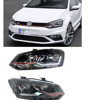 vw polo 6r 2009.2014 uyumlu kırmızı şeritli  gti ful led far