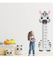 Sevimli Safari Hayvanları Çocuk Boy Ölçer Duvar Stickerı - Bebek ve Çocuk Odası Boy Cetveli Etiketi