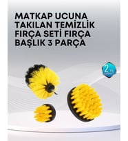 3’lü Matkap Ucu Temizlik Fırçası Seti Çok Amaçlı
