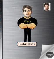Kişiye Özel Güvenlik  Erkek Ahşap Magnet -1