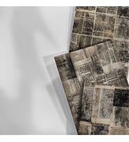 A6 (10,5x14,8 cm) 6'lı Vintage Gazete Kolaj Tasarımlı Scrapbook Kağıdı Seti