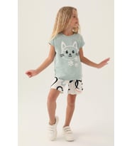 Roly Poly 3397 Cat Kız Çocuk Şort Takım