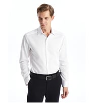 LCW BUSINESS Beyaz Slim Fit Uzun Kollu Erkek Gömlek
