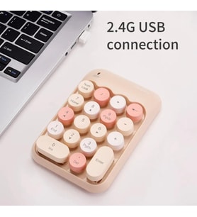 Kablosuz Retro Numpad 18 Tuşlu Numerik Muhasebe Ofis Klavyesi