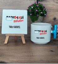 Radyoloji Teknikeri Hediye Seti Kupa Bardak T Kulplu ve Dekoratif Taş Radyoloji Teknikerine Hediye (Model 3)
