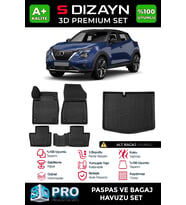 Nissan Juke 3D Pro Havuzlu Paspas ve Alt Bagaj Havuzu Seti (2'li SET) 2019 Üzeri A+ Kalite