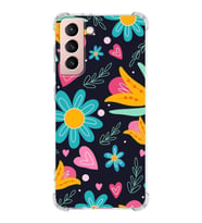 PrintiFy Samsung Galaxy S21 FE Uyumlu Retro Color 1 Baskılı Şeffaf Köşe Korumalı Antişok Kılıf