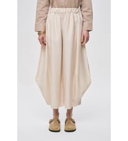 Kadın Beli Lastikli Düz Renk Modern Şalvar Pantolon (Taş)