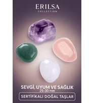 Sertifikalı Aventurin Kristal Kuvars Pembe Kuvars ve Ametist Doğal Taş Seti – Sevgi Uyum Sağlık (Çok Renkli)