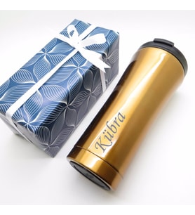 Wings Golden İsme Özel Çelik Termos  304 Paslanmaz Çelik - Kaydırmaz Taban