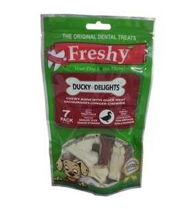 Freshy Ducky Delights Ördek Eti Kaplı Press Kemikler 5 Cm 7 Adet 105 Gr