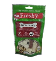 Freshy Ducky Delights Ördek Eti Kaplı Press Kemikler 5 Cm 7 Adet 105 Gr (STD)