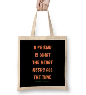 Friendship Quotes DAY ideas LOVE gift Henry Van Dyke Bez Çanta Uzun Saplı