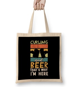 Curling Beer Coach Team Crew Curling Stones Broom Sweeping Bez Çanta Uzun Saplı