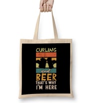 Curling Beer Coach Team Crew Curling Stones Broom Sweeping Bez Çanta Uzun Saplı