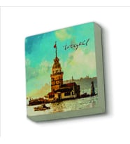 Kız Kulesi Baskılı Doğaltaş  Magnet(KRT-018)