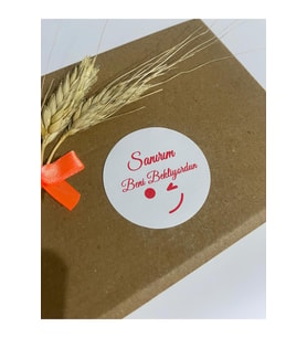 Sanırım Beni Bekliyordun Yuvarlak Yapışkanlı Etiket 5x5 cm 100 adet