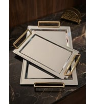 Tiamo Oslo Çay ve Kahve Tepsi Gold 2’li Set