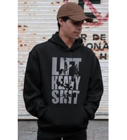 Lift Heavy Shit Bodybuilding Fitness Gym Baskılı Unisex Oversize Sporcu Hoodie