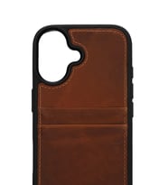 Retro Kartlıklı Premium Deri Kılıf iPhone 17 Eskitme Taba