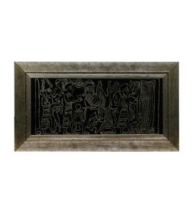 e38 EL İŞÇİLİĞİ  ANADOLU MÜHÜRLERİ CAM BOYAMA TABLO 71*38 CM -6438