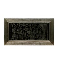 e38 EL İŞÇİLİĞİ  ANADOLU MÜHÜRLERİ CAM BOYAMA TABLO 71*38 CM -6438