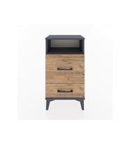 Arges Komodin Tek Raflı 2 Çekmeceli 44x30x80 Antrasit-Çam