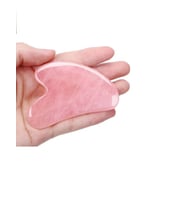 Pembe Kuvars Doğal Taş Gua Sha Yüz Masaj Taşı