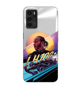 Oppo A16 / A55 Uyumlu Lewis Hamilton Tasarımlı Şeffaf Telefon Kılıfı