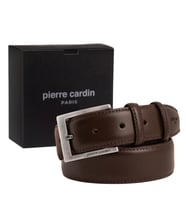 Pierre Cardin Deri Erkek Kemer (En 3,5 cm) PC2009 (Kahverengi)