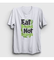 Presmono Unisex Beyaz Beans Vegan Vegetarian Vejetaryen T-Shirt 541780tt (Beyaz)
