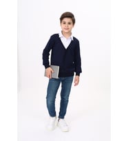 Toontoy Erkek Çocuk Okul Sweatshirt (Beyaz)