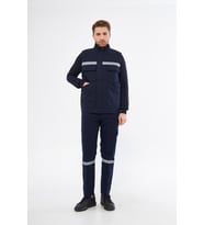 Orange Safety Yelek Pantolon 7/7 GabardinKapitoneli Reflektörlü Kışlık Lacivert