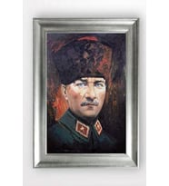 Gümüş Çerçeveli Atatürk Tablo a648