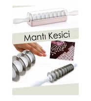 Mantı Kesme Merdanesi 9 Bıçaklı Mantı Yapma Aleti Düz Mantı Merdane Kesme Hamur