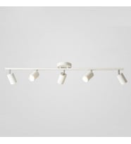 Rsylight Metal Modern 5 Li Beyaz Led Spot Hareketli Avize Günışığı Ampullü
