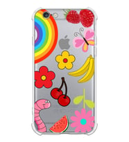 PrintiFy Apple iPhone 6S Uyumlu Water Color 5 Baskılı Şeffaf Köşe Korumalı Antişok Kılıf