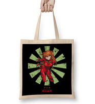 Asuka Evangelion Retro Japanese Bez Çanta Uzun Saplı