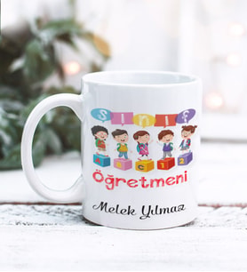 Sınıf Öğretmeni Tasarımlı Kişiye Özel Kupa Bardak (Beyaz)
