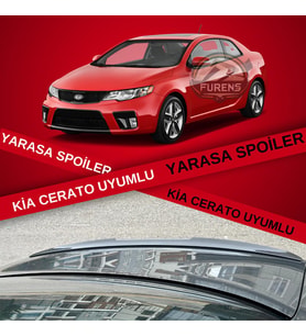 Kia Cerato  Piano Black Bagaj Üstü Yarasa Spoiler Bagaj Çıtası